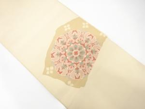 綴れ　華紋織り出し　名古屋帯
